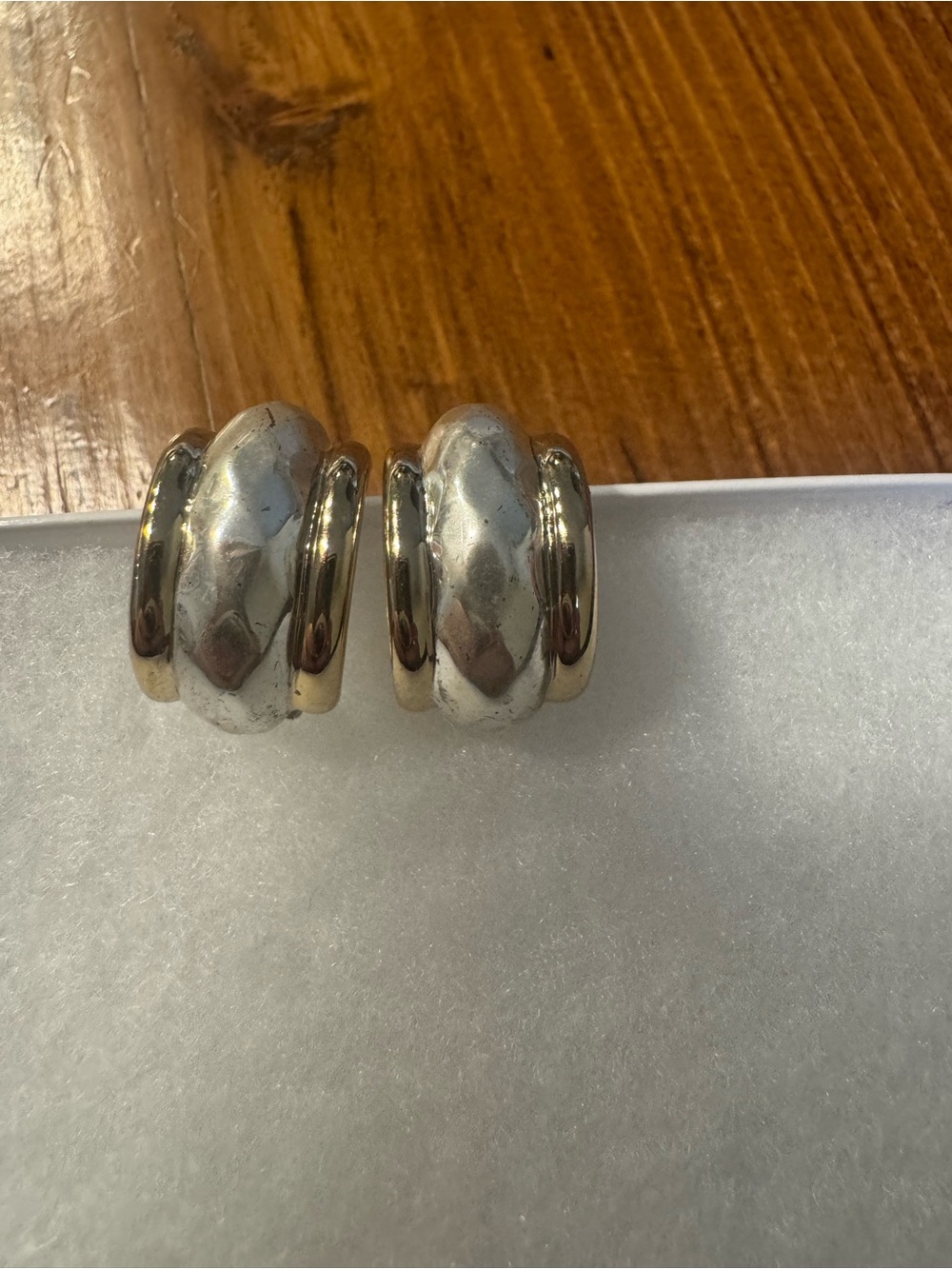 Vintage Givenchy Two-Tone Earrings - Classic Women's Jewelry Clip-on